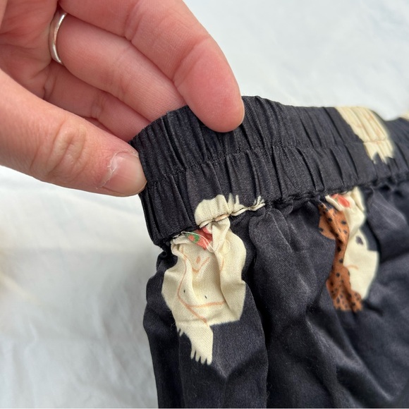 Farm Rio Printed Viscose Pants, Boho Woman & Heart Drawing - Picture 10 of 10